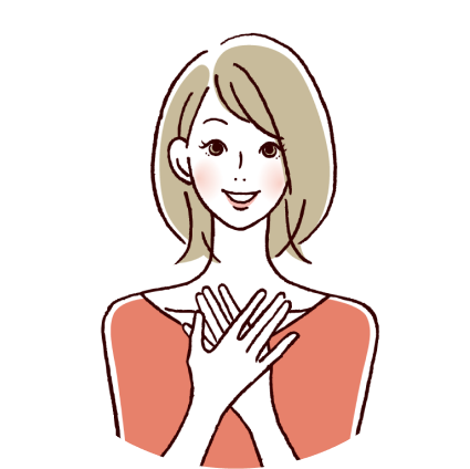 悩みに寄り添う女性のイラスト